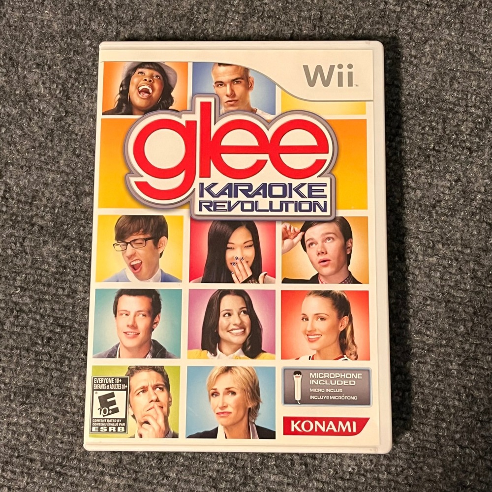 Karaoke Revolution Glee Nintendo Wii Konami 2010 Video Game RVL-P-SKAE